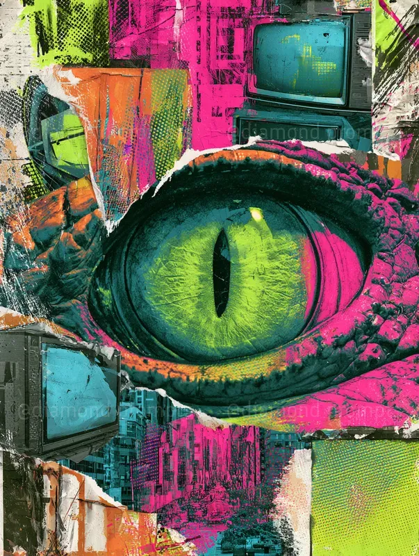 Trippy Neon Collage Chaoses