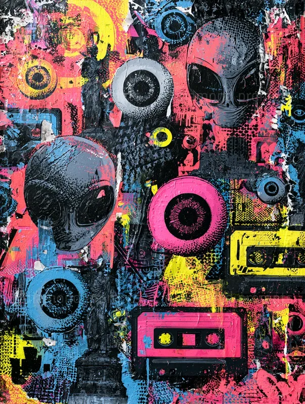 Trippy Neon Collage Chaoses