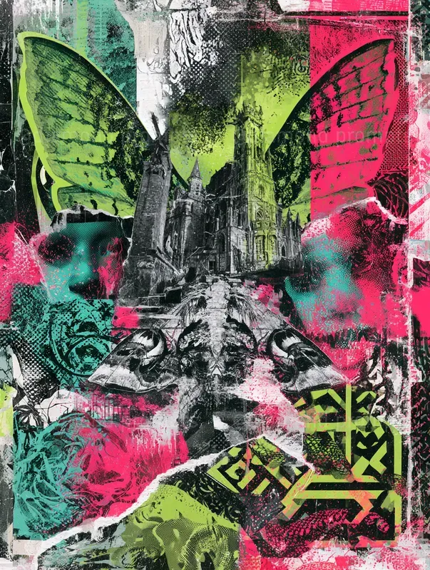 Trippy Neon Collage Chaoses