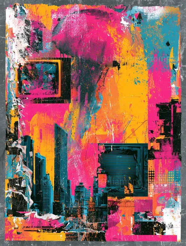 Trippy Neon Collage Chaoses