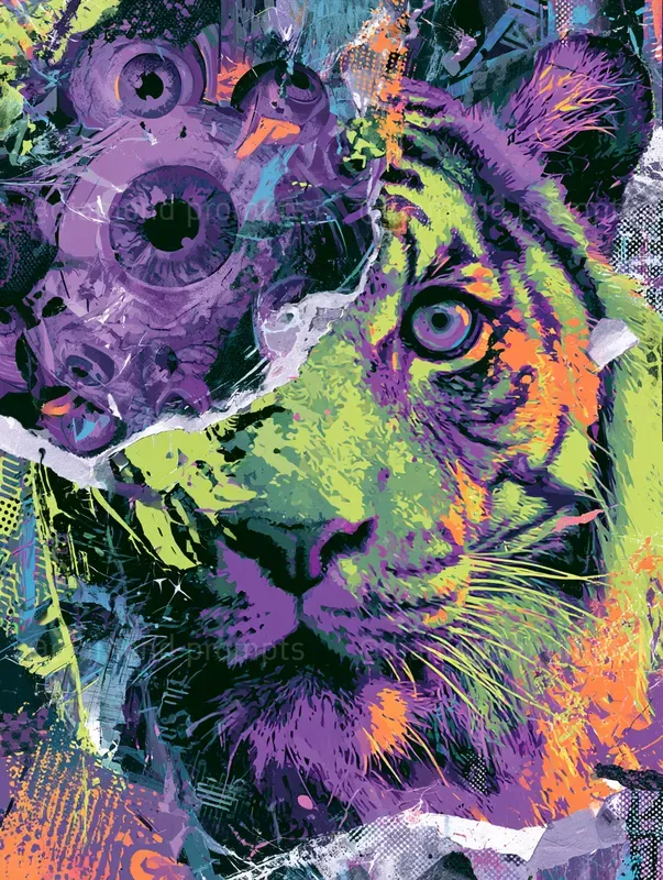 Trippy Neon Collage Chaoses