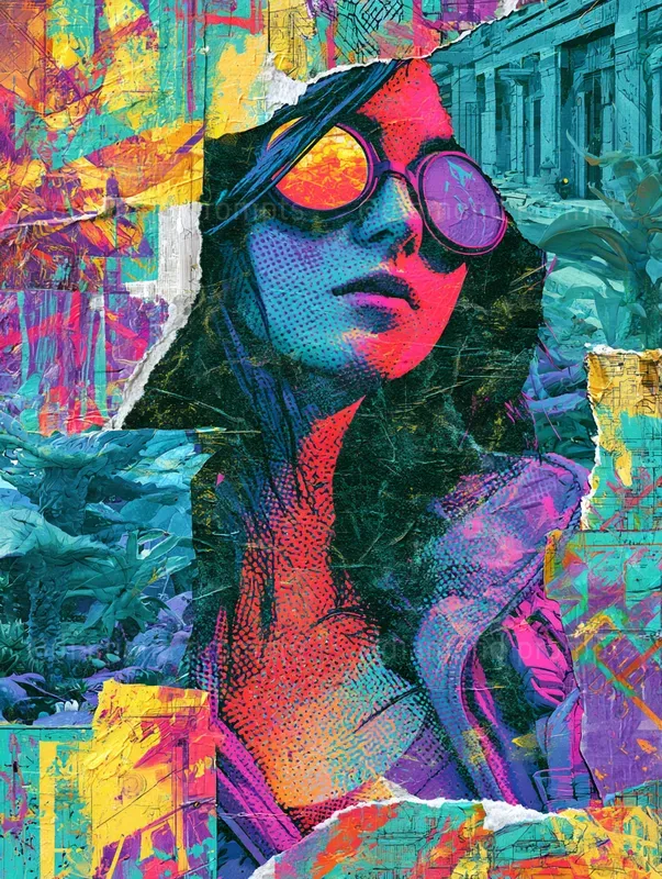 Trippy Neon Collage Chaoses