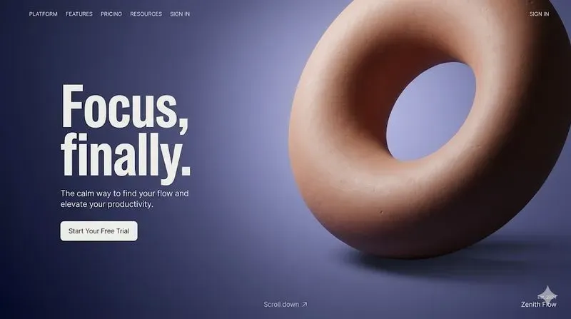3D Website Hero Section Mockups Pro