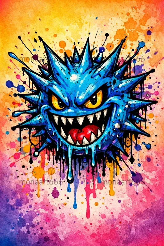 Vibrant Splatter Monsters