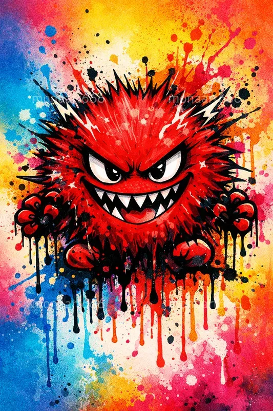 Vibrant Splatter Monsters