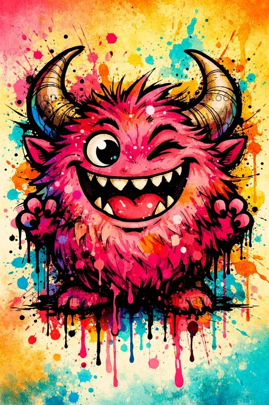 Vibrant Splatter Monsters