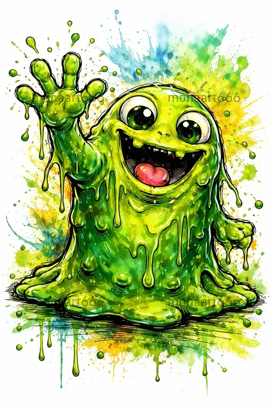Vibrant Splatter Monsters