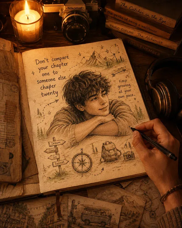 Cozy Sketchbook Portrait Art