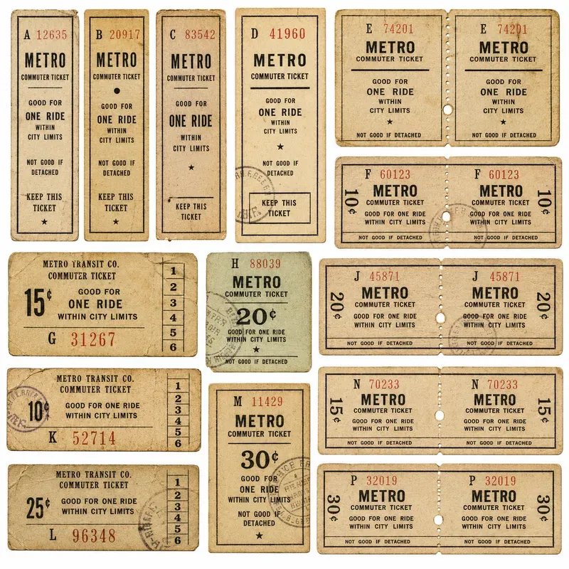 Vintage Transit Tickets