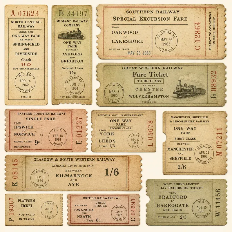 Vintage Transit Tickets