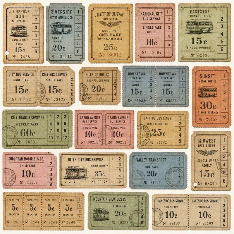 Vintage Transit Tickets
