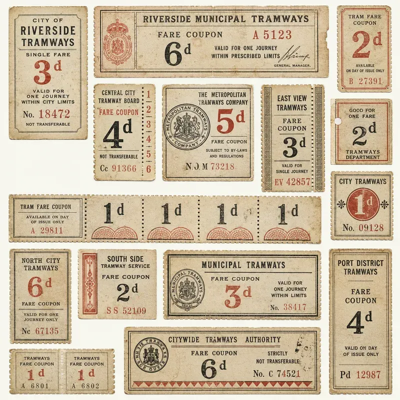 Vintage Transit Tickets