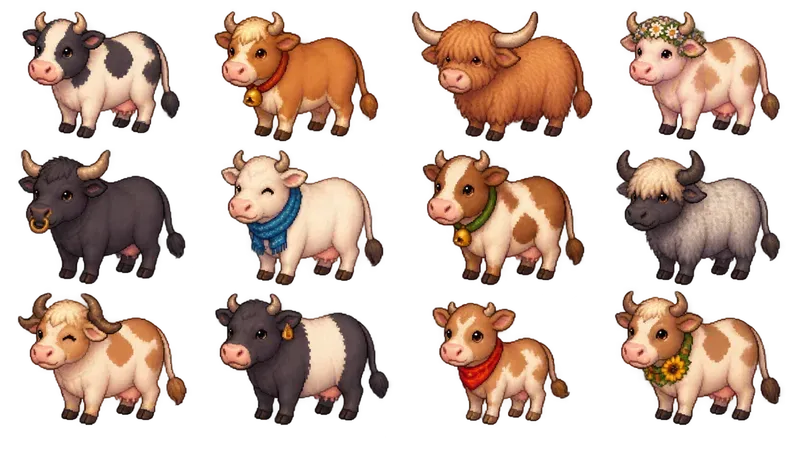 Cozy 16bit Animal Sprite Sheets