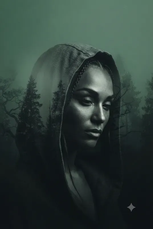 Ethereal Noir Ghosted Silhouette Portraits