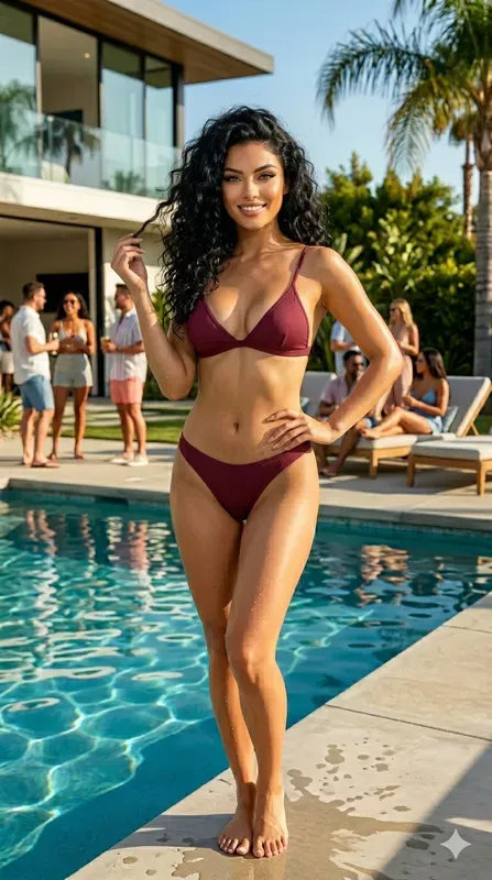 Pool Party Shots Instagram Model Girls