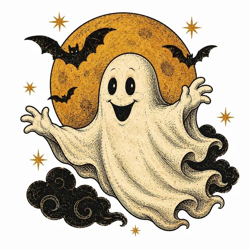 Retro Halloween Classic Illustrations