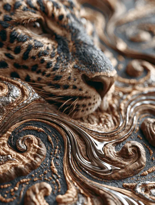 Walnut Chrome Macro Surreal Art
