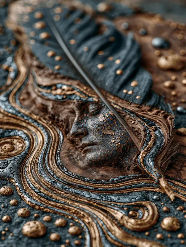 Walnut Chrome Macro Surreal Art