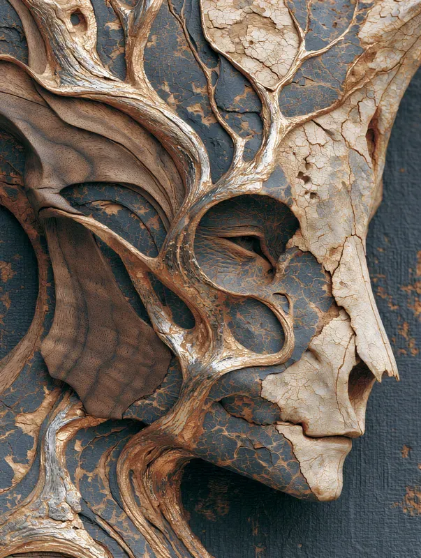 Walnut Chrome Macro Surreal Art