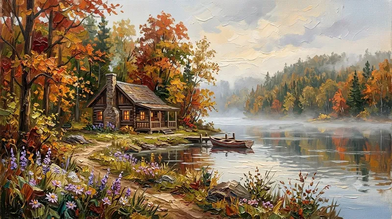 Cottagecore Impasto Tv Wall Art