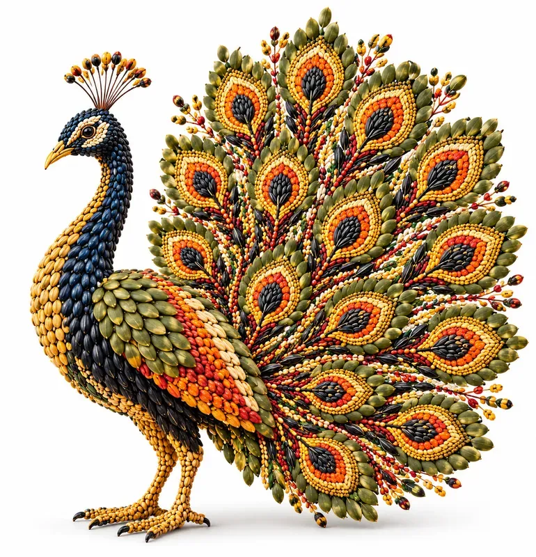 Natural Seed Mosaic Portrait Collections