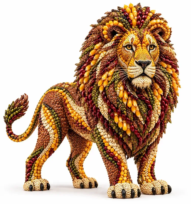 Natural Seed Mosaic Portrait Collections