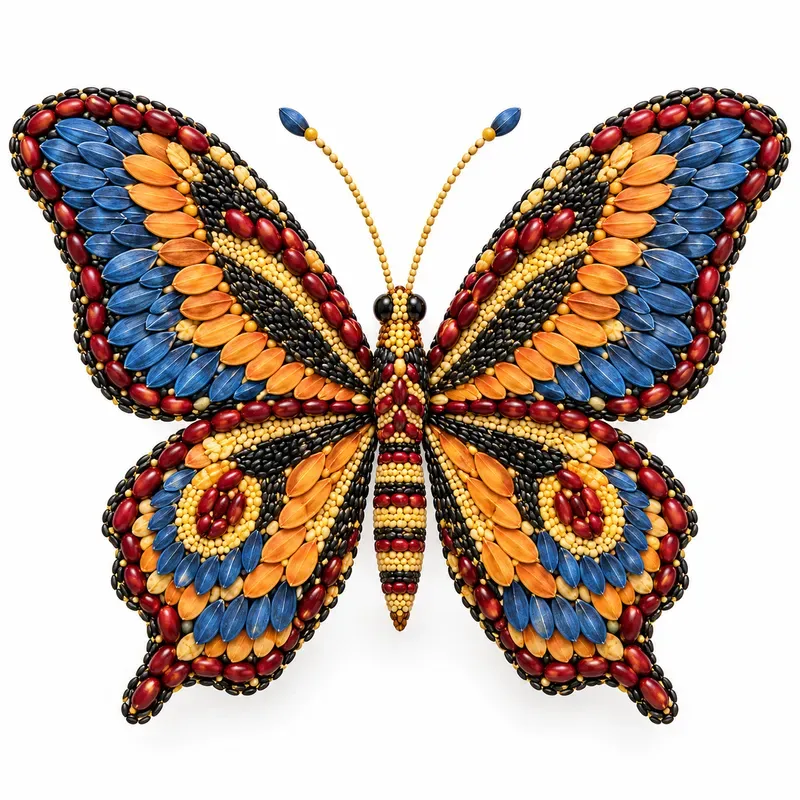 Natural Seed Mosaic Portrait Collections