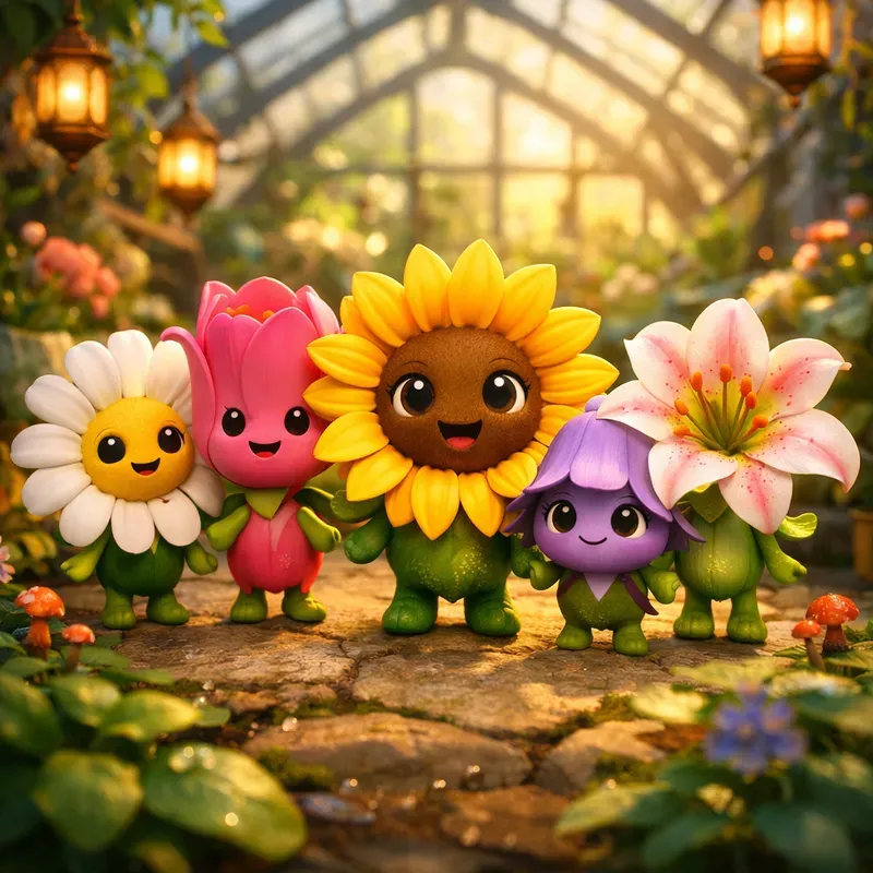 Cute Animated Food Friends
