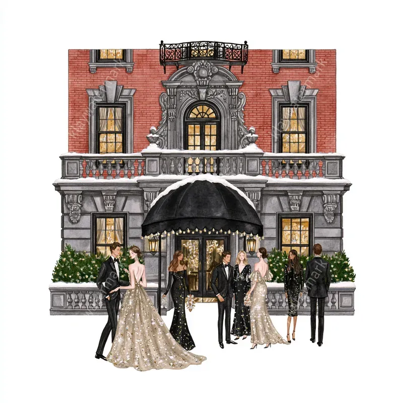 Black Tie New Year Watercolors
