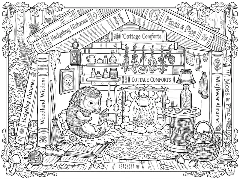Cozy Animal Home Coloring Pages