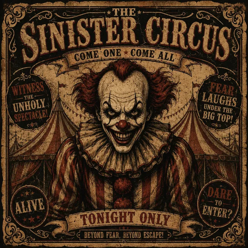 Vintage Horror Circus Posters