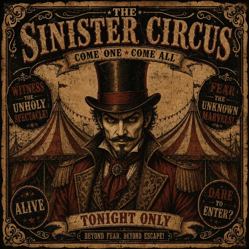 Vintage Horror Circus Posters