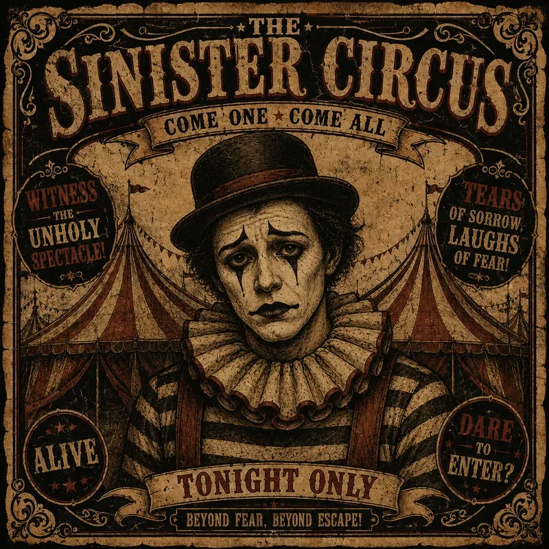 Vintage Horror Circus Posters