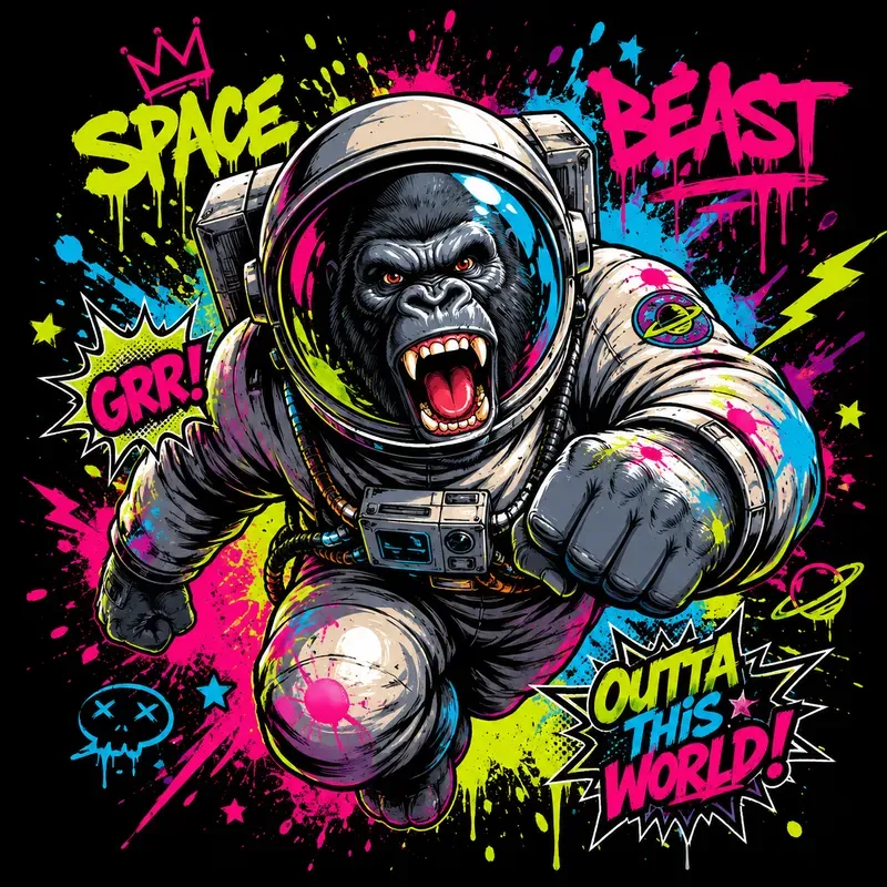 Bold Cartoon Tee Graphics