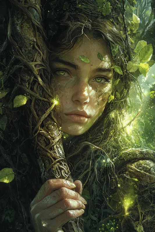Forest Druid Nature Magic Fantasy Art