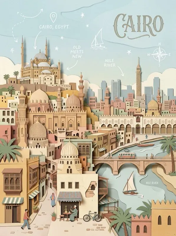 Paper Cut City Travel Posters