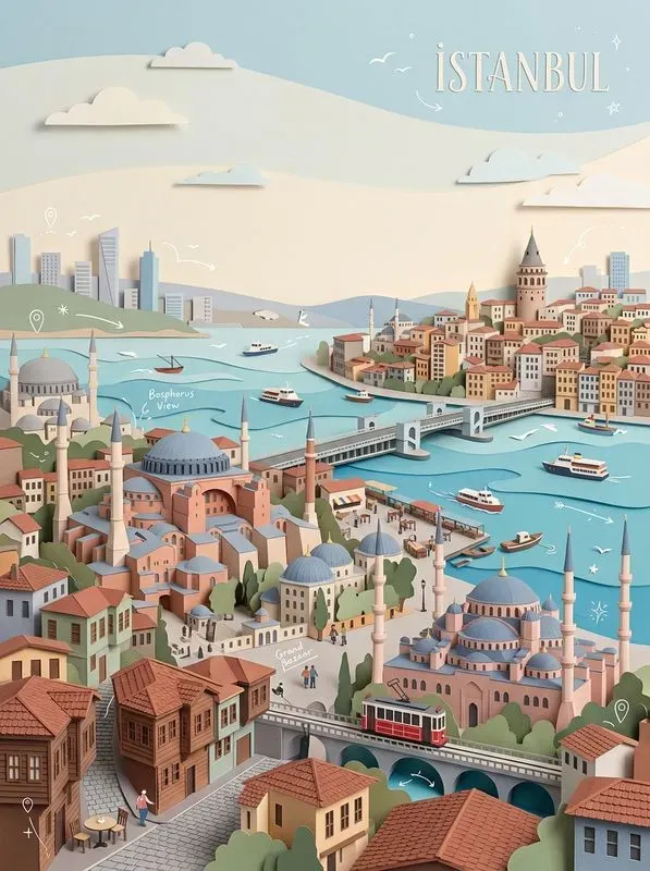 Paper Cut City Travel Posters