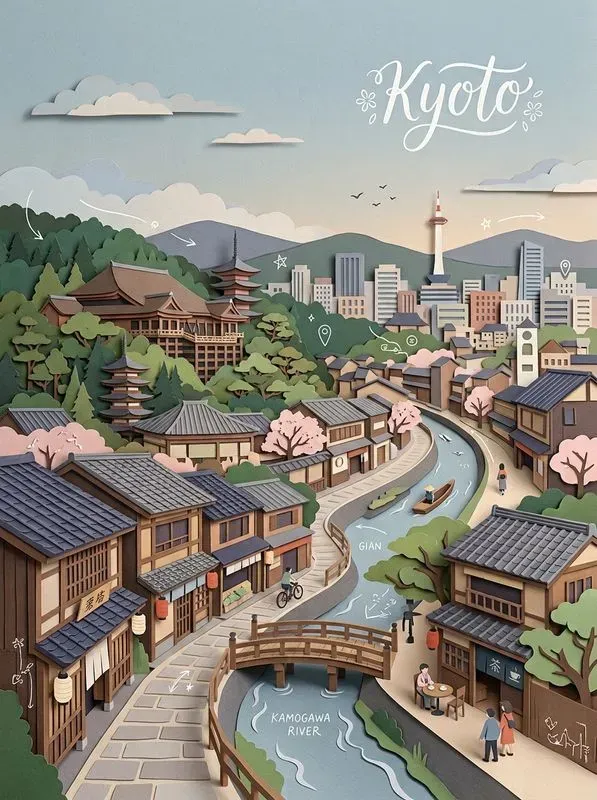 Paper Cut City Travel Posters