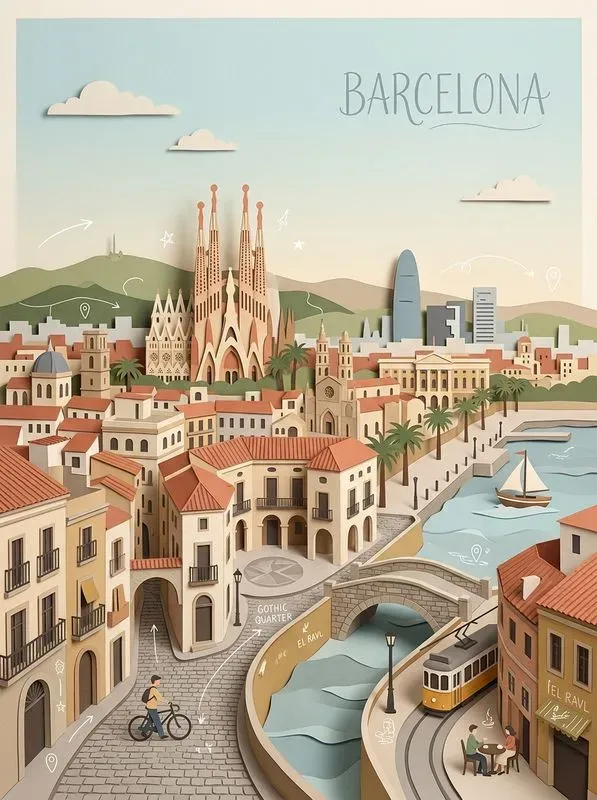Paper Cut City Travel Posters