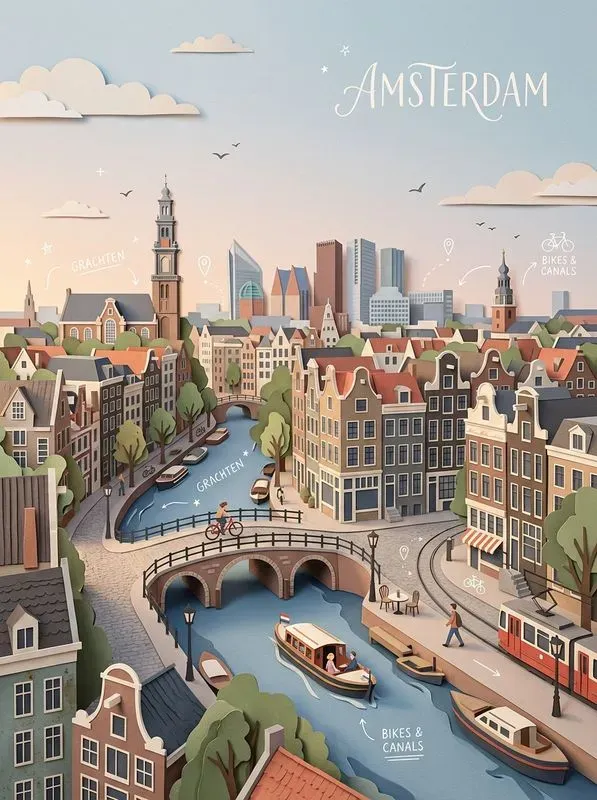 Paper Cut City Travel Posters