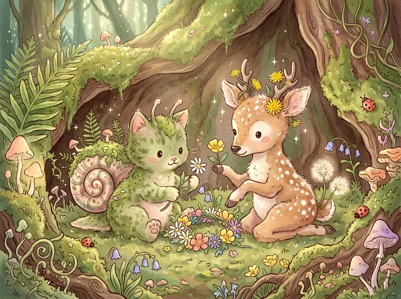 Charming Storybook Watercolor Art