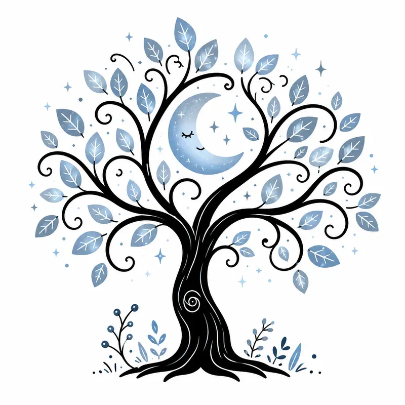 Whimsical Drooping Tree Doodle Packs