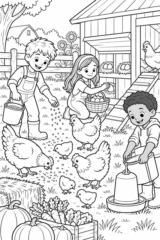 Thanksgiving Farm Colorings