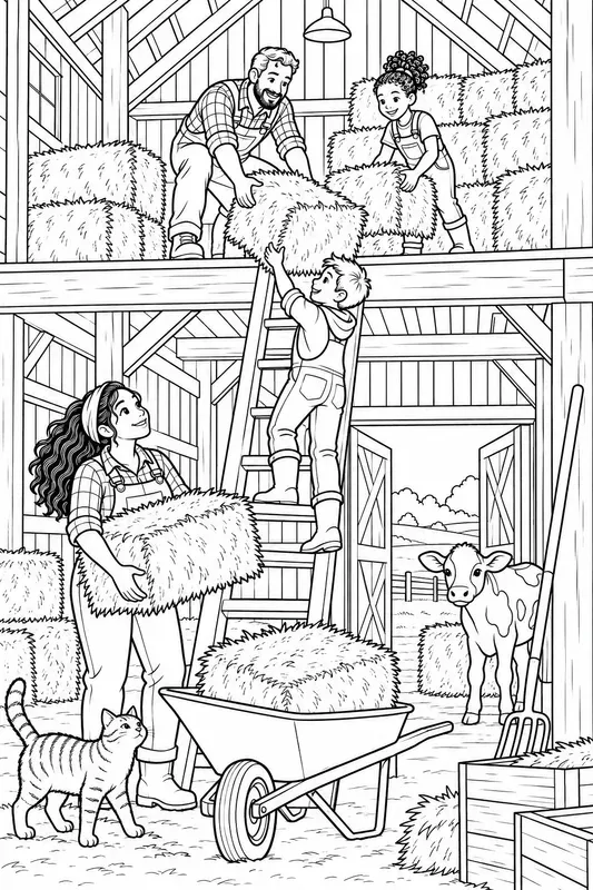 Thanksgiving Farm Colorings