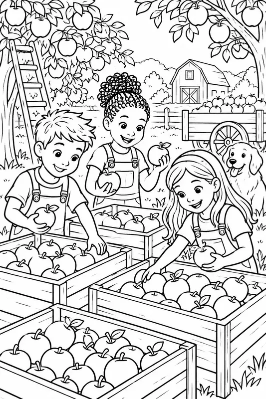 Thanksgiving Farm Colorings