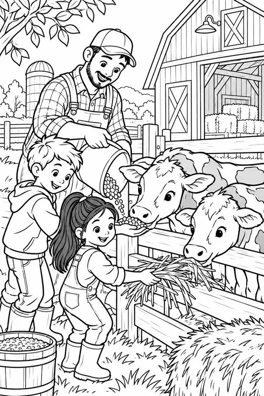 Thanksgiving Farm Colorings