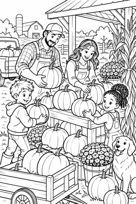 Thanksgiving Farm Colorings