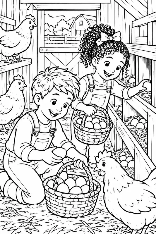 Thanksgiving Farm Colorings