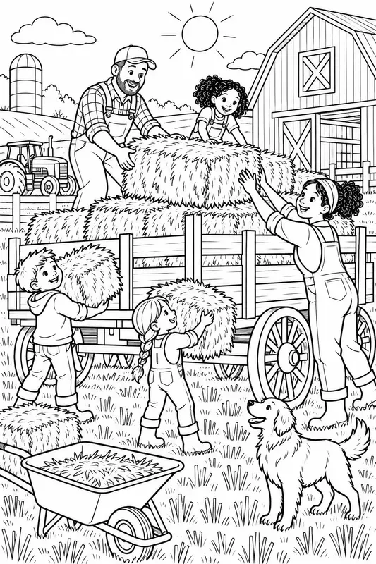 Thanksgiving Farm Colorings