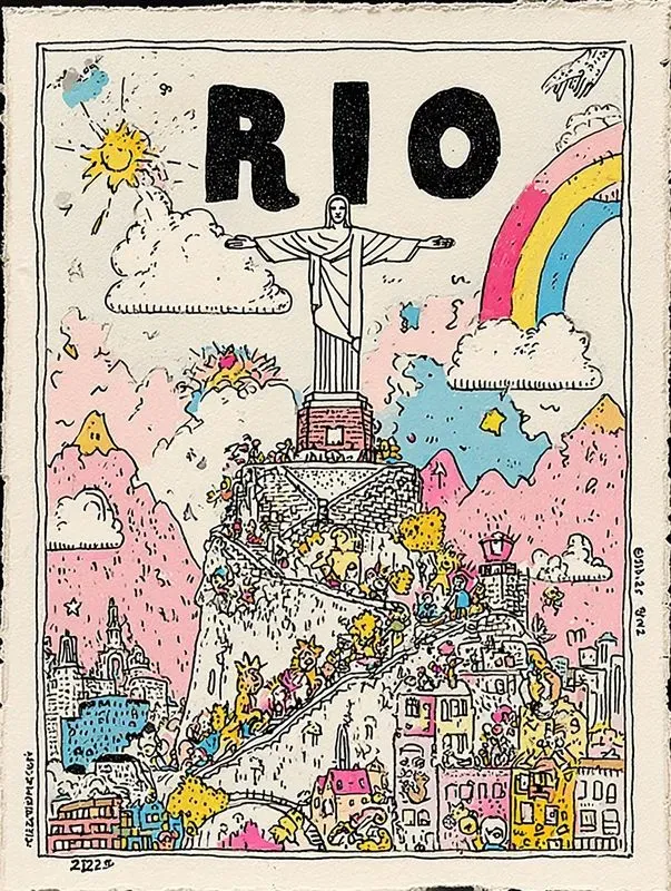 Whimsical Hand Drawn Travel Posters